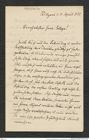Nachlass Franz Steindachner, Brief von Ferdinand Krauss an Franz Steindachner (11.04.1877), Inv.Nr. 278.12, Seite 1